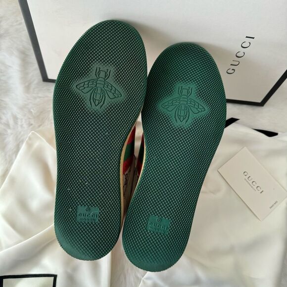 Gucci Pink Dirty Screener GG Leather Sneakers - Picture 8 of 14